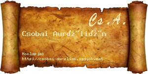 Csobai Aurélián névjegykártya